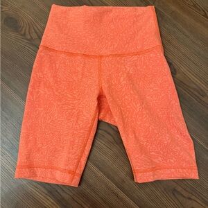 Lululemon Athletica Orange Patterned Leggings